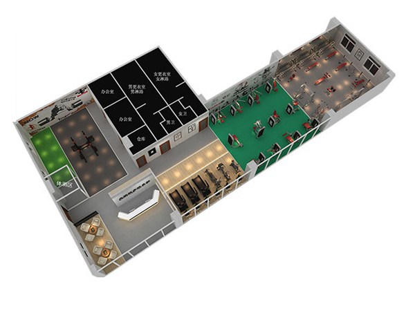 800平方健身房配置方案-广西KY.COM-开云(中国)体育健身器材有限公司