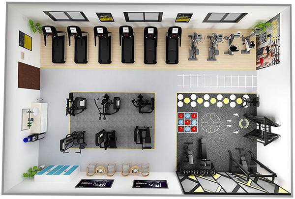 120平方健身房配置方案-广西KY.COM-开云(中国)体育健身器材有限公司